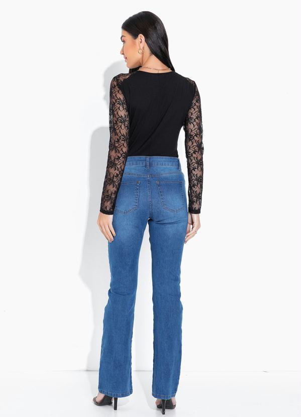 bonprix - Blusa com Manga em Renda Preta 5