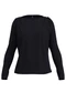 Lunender - Blusa de Mangas Longas com Ombros Franzidos Azul - variação: Preto