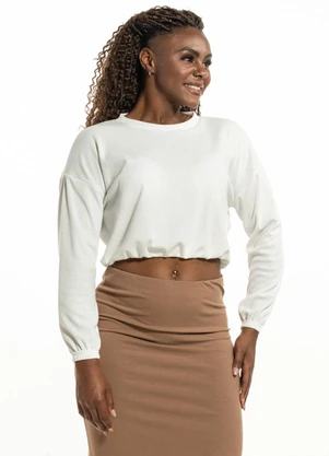 Cobertura - Blusa com Punho e Barra Branco - COBERTURA