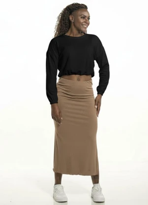 Cobertura - Blusa com Punho e Barra Preto - COBERTURA
