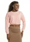 Cobertura - Blusa com Punho e Barra Branco - variação: Salmão