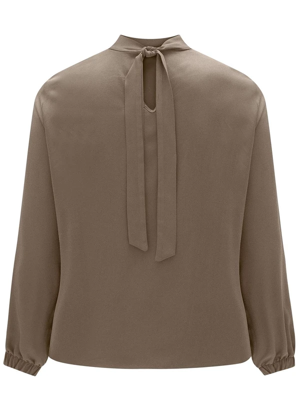 Lunender Mais Mulher - Blusa com Punhos Elásticos Marrom 2