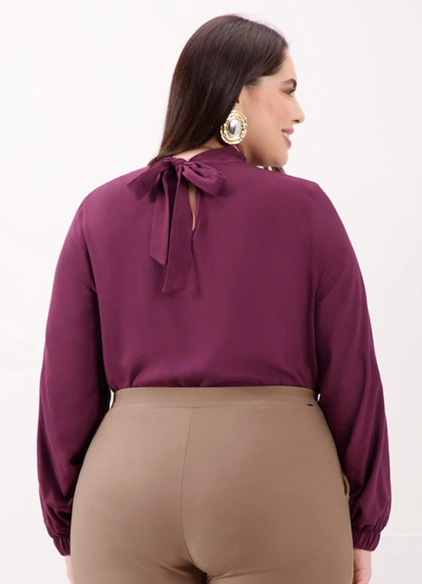 Lunender Mais Mulher - Blusa com Punhos Elásticos Roxo 2