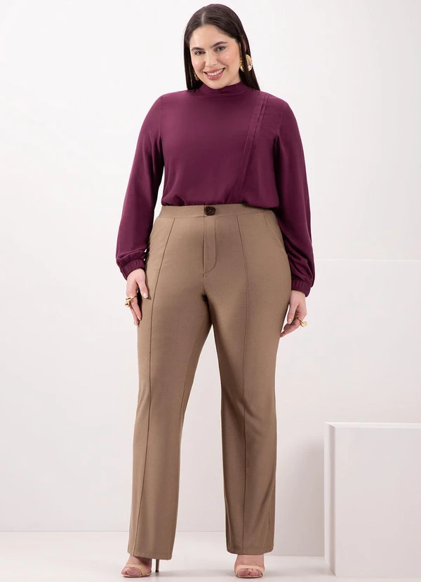 Lunender Mais Mulher - Blusa com Punhos Elásticos Roxo 3