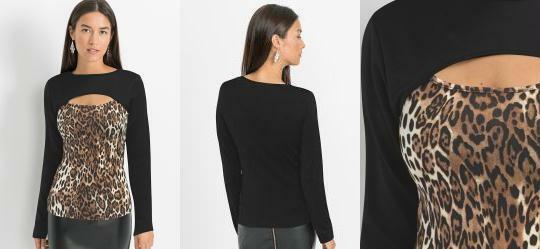 Blusa com Recorte Ona Marrom