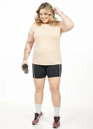 Cobertura - Blusa com Recorte Plus Size Bege - COBERTURA