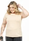 Cobertura - Blusa com Recorte Plus Size Rosa - variação: Bege