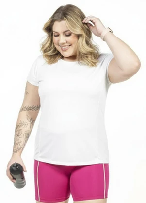 Cobertura - Blusa com Recorte Plus Size Branco - COBERTURA