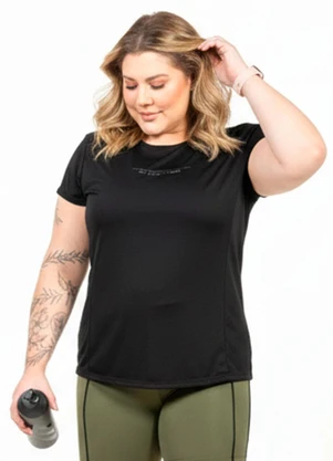 Cobertura - Blusa com Recorte Plus Size Preto - COBERTURA