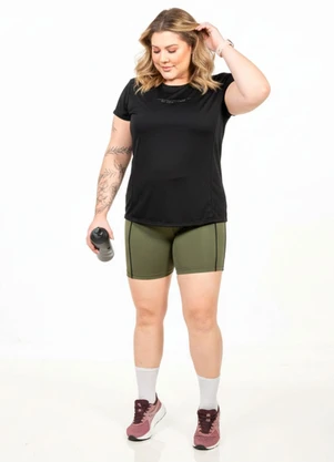 Cobertura - Blusa com Recorte Plus Size Preto - COBERTURA