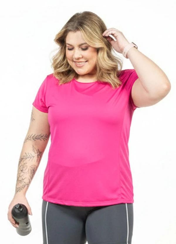 Cobertura - Blusa com Recorte Plus Size Rosa