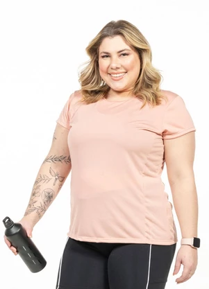 Cobertura - Blusa com Recorte Plus Size Rosa - COBERTURA