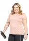 Cobertura - Blusa com Recorte Plus Size Rosa - variação: Rosa