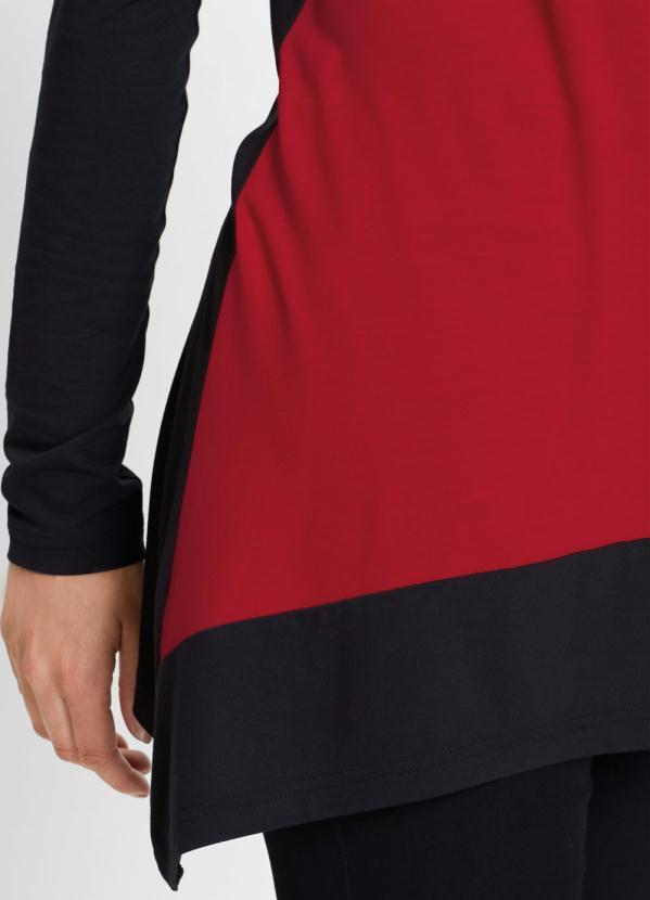 bonprix - Blusa com Recortes Assimétrica Preta 5