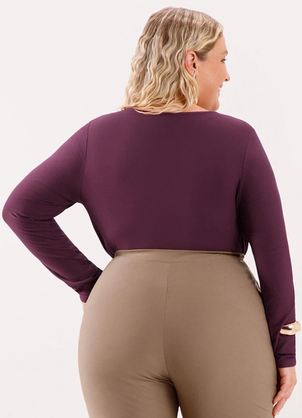 Lunender Mais Mulher - Blusa com Recortes em Malha Crepe Vermelho 2