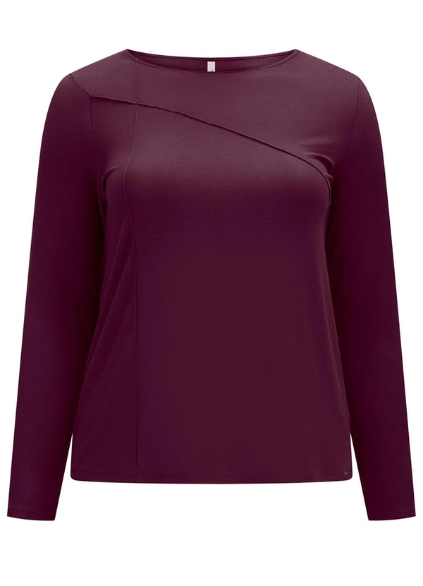 Lunender Mais Mulher - Blusa com Recortes em Malha Crepe Vermelho 6