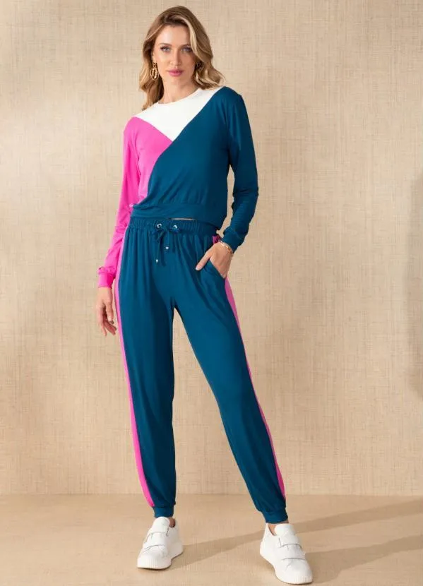 Quintess - Blusa com Recortes Tricolor 3