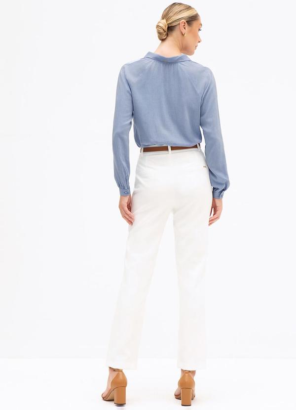 Principessa - Blusa Comfy Manga Raglan em Viscose Azul Fabi 4