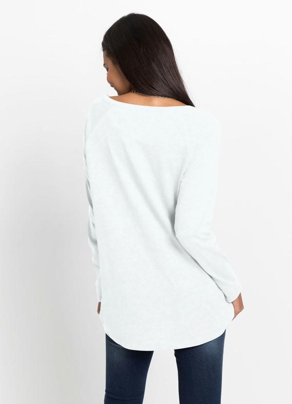 bonprix - Blusa Coração Mangas Longas Branca 4