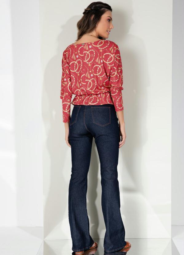 Outlet - Blusa Correntes com Punho Largo e Babado 5