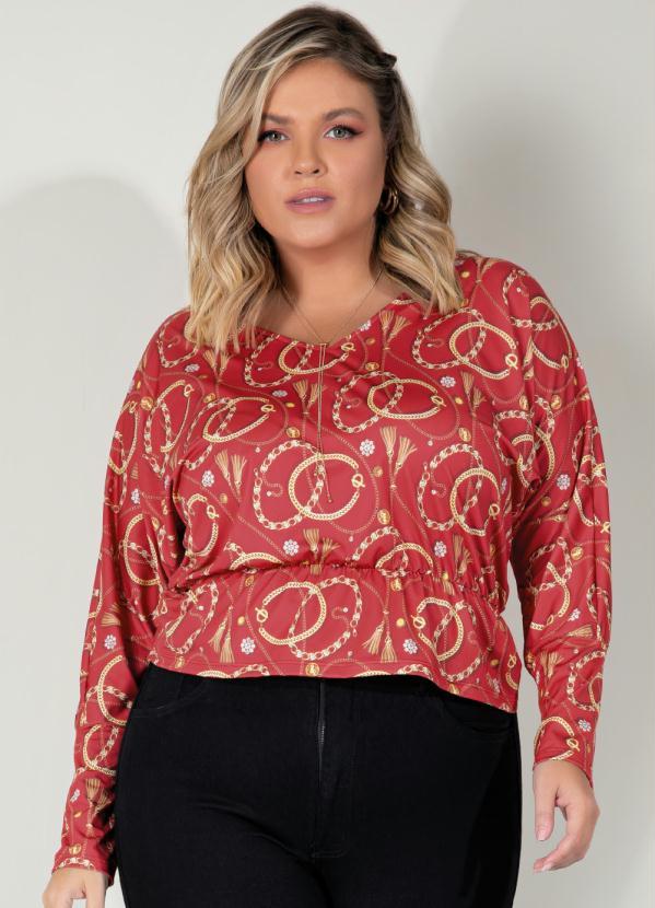 Outlet - Blusa Correntes com Punho Largo e Babado 6