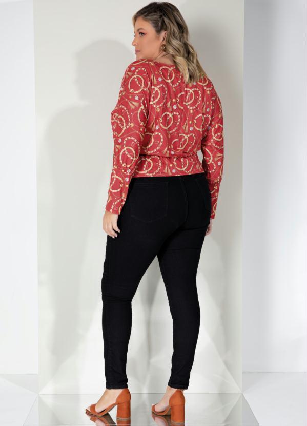 Outlet - Blusa Correntes com Punho Largo e Babado 9