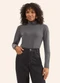 Rovitex - Blusa Cotton Gola Alta Básica Cinza - variação: Cinza