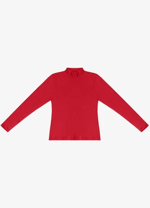 Rovitex - Blusa Cotton Gola Alta Básica Vermelho - ROVITEX