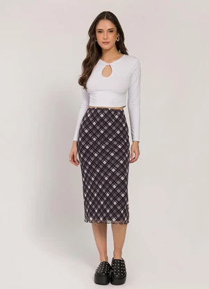 Sofie - Blusa Cropped Manga Longa Branco - SOFIE