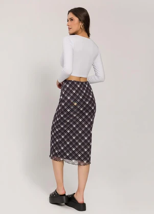 Sofie - Blusa Cropped Manga Longa Branco - SOFIE