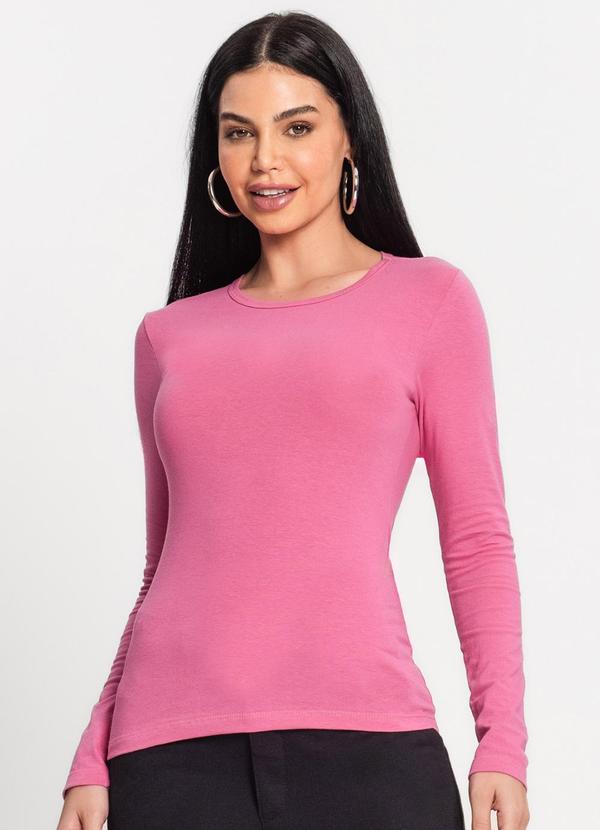 Rovitex - Blusa de Cotton Básica Feminina Kohmar Rosa