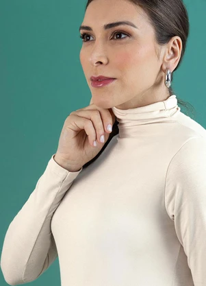 Soft Bonni - Blusa de Gola Adulto Bege Névoa - SOFT BONNI