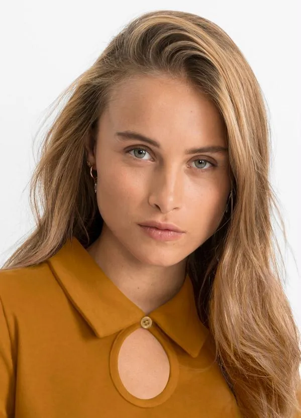 bonprix - Blusa de Gola Terracota