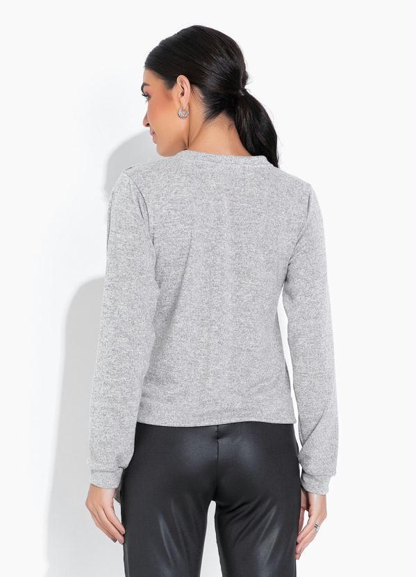 Outlet - Blusa de Lanzinha com Amarração Mescla 4