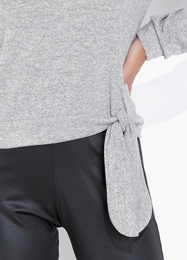 Outlet - Blusa de Lanzinha com Amarração Mescla 3