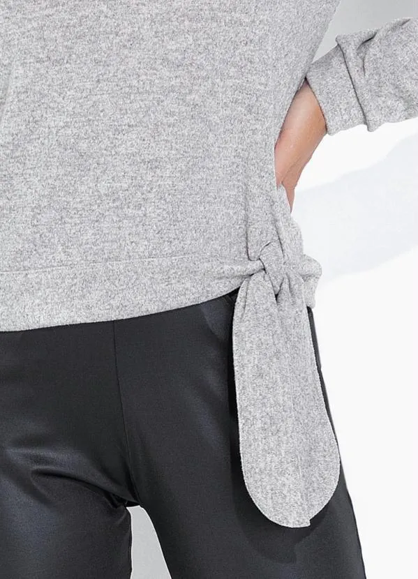 Queima Estoque - Blusa de Lanzinha com Amarração Mescla 3