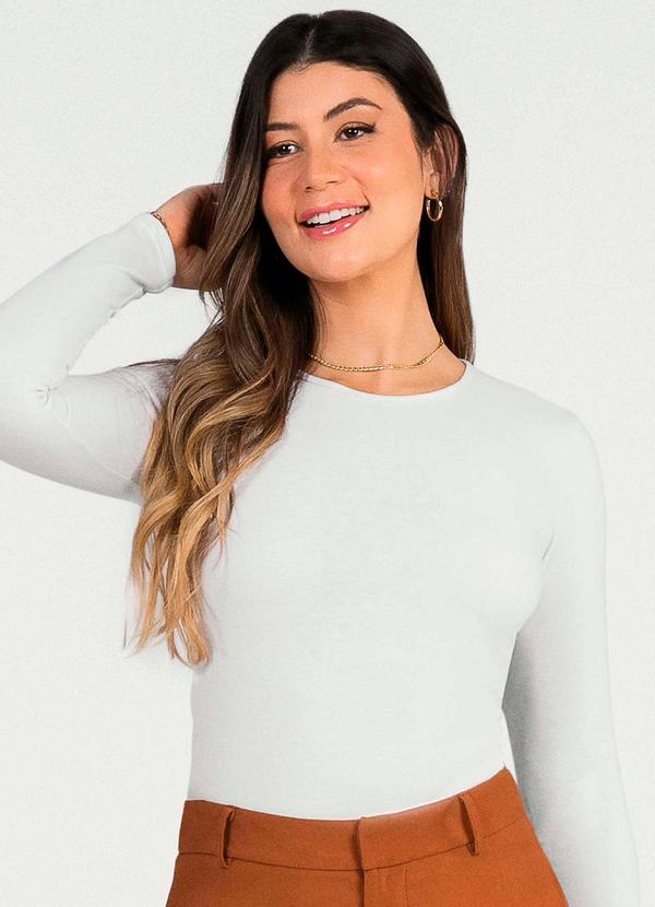 Cativa - Blusa de Manga Comprida Básica Branco