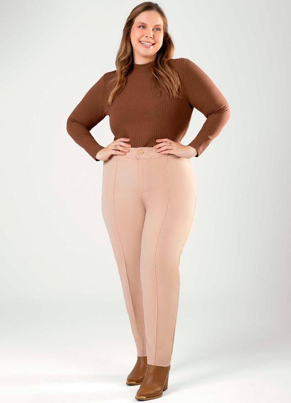 Cativa - Blusa de Manga Comprida Canelada Marrom 2