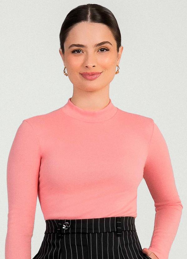 Cativa - Blusa de Manga Comprida com Design Rosa