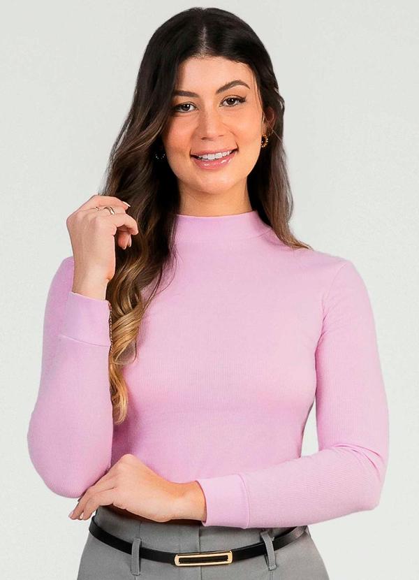 Cativa - Blusa de Manga Comprida com Design Roxo