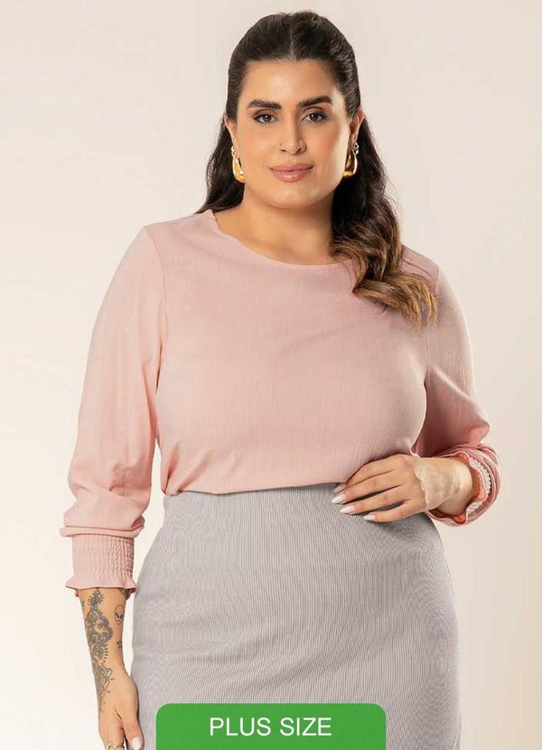 Cativa - Blusa de Manga Comprida e Estampa Rotativa Rosa