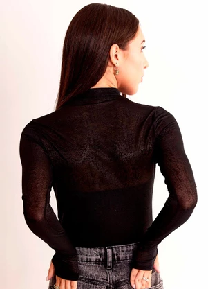 Sofie - Blusa de Manga Longa After Dusk em Tule Rendado P - SOFIE