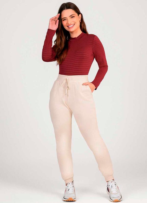 Cativa - Blusa de Manga Longa com Brilho Vermelho 2