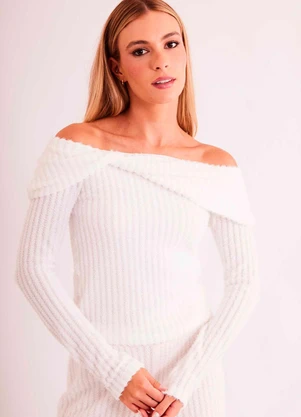 Sofie - Blusa de Manga Longa New Ease Ombro a Ombro em Mal - SOFIE