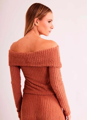 Sofie - Blusa de Manga Longa New Ease Ombro a Ombro em Mal - SOFIE