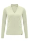 Lunender - Blusa de Mangas Longas com Decote em V Preto - variação: Verde