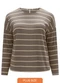 Lunender Mais Mulher - Blusa de Mangas Longas em Malha Listrada Marrom - variação: Marrom