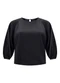Lunender - Blusa em Tecido Plissado Marrom - variação: Preto