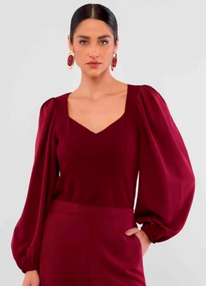Carlota Costa - Blusa de Mangas Longas Roxo - CARLOTA COSTA