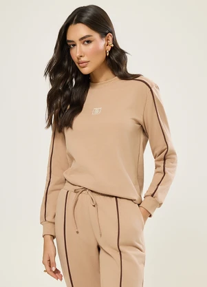 Naguchi - Blusa de Moletom Bege Safari - NAGUCHI